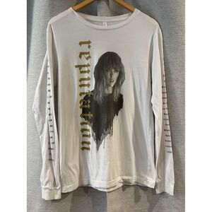 2018 Taylor Swift Reputation‎ Stadium Tour Long Sleeve Shirt Women M White Music